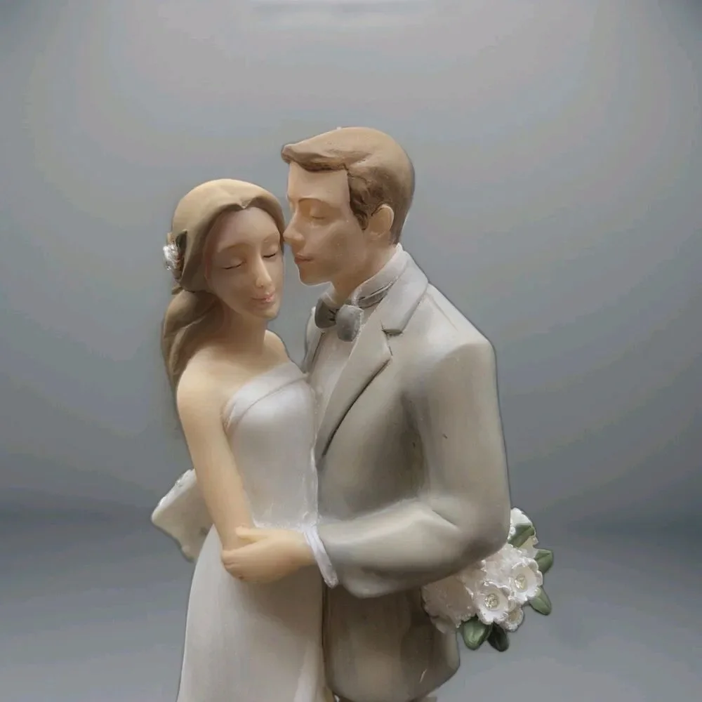 Roman Wedding Cake Topper - Blessings Of Love By Karen Hahn Caucasian Couple